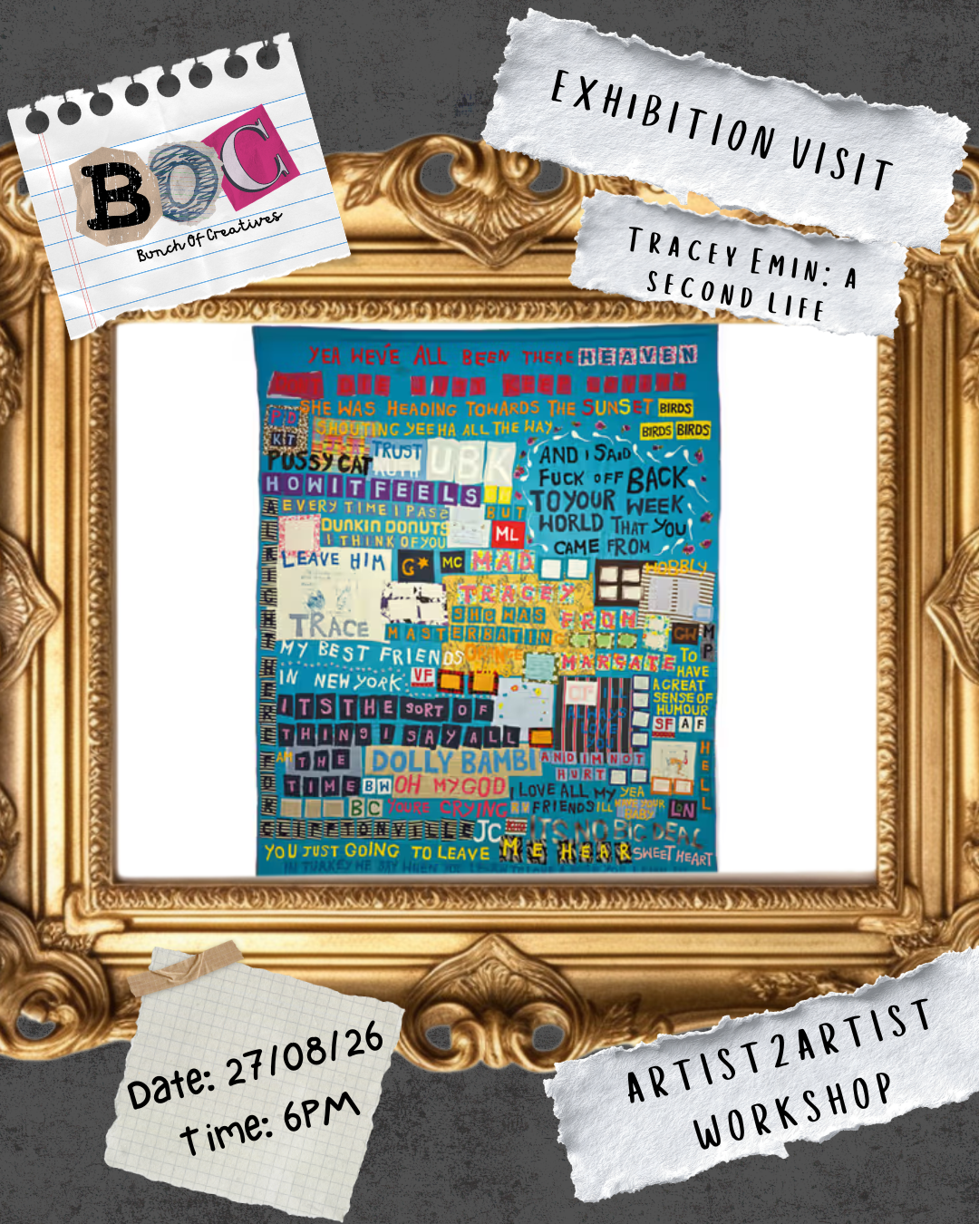 BOC Exhibition Visit #4: Tracey Emin: A Second Life (Special Event)